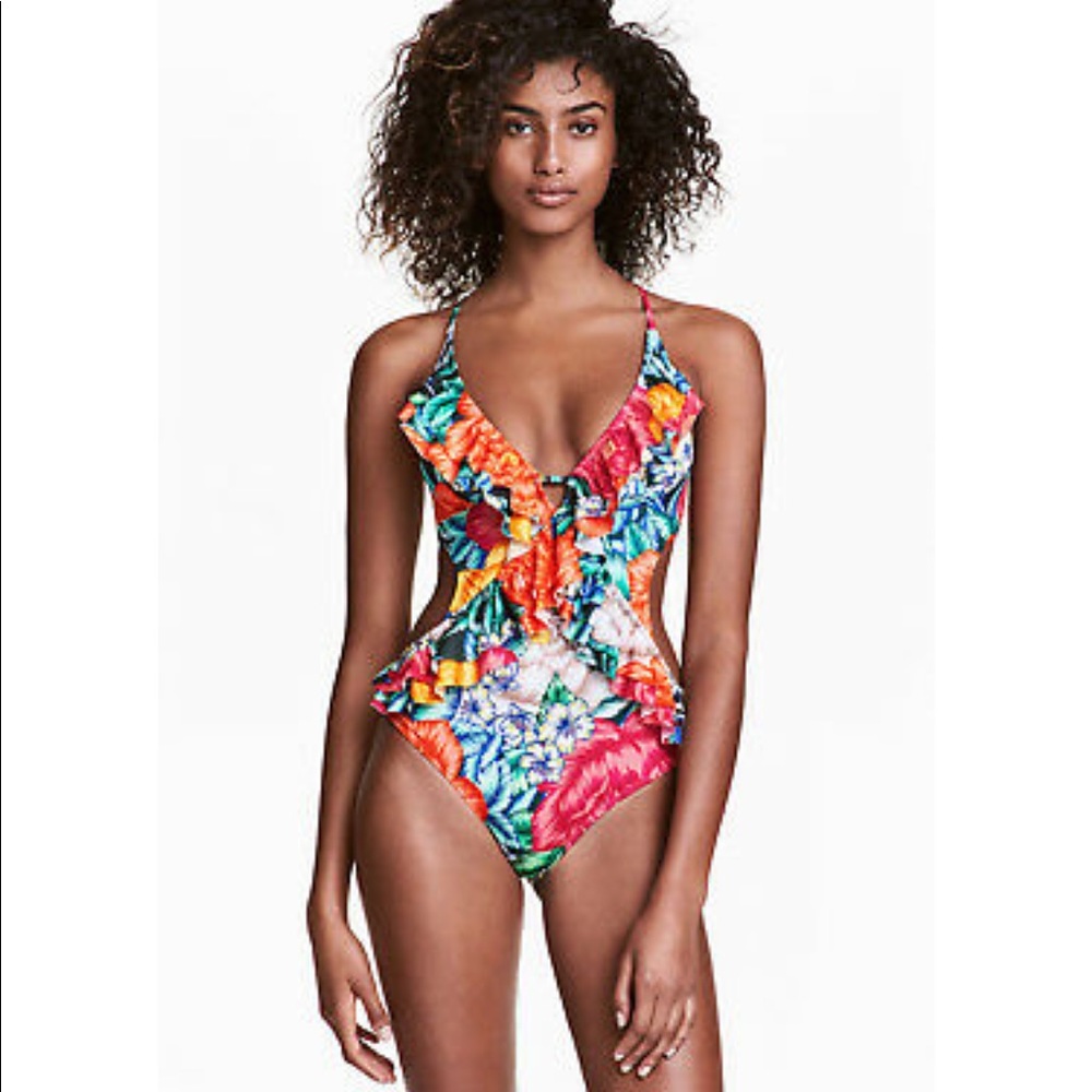 H&M Swimsuit One-piece Floral print